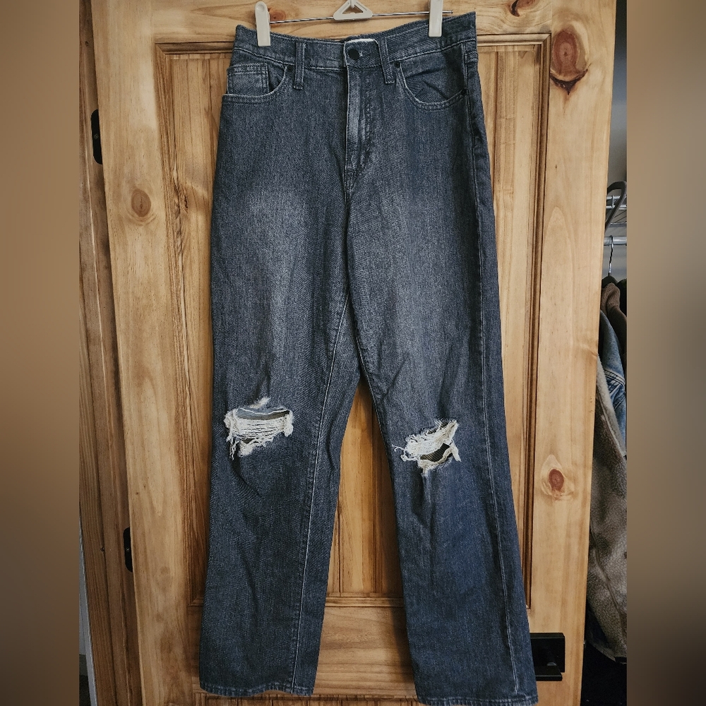 Vintage Straight Leg Jeans - Grey